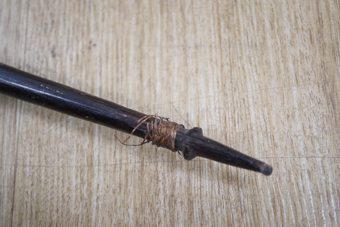 A Nigerian tribal ebony staff, 169cm long